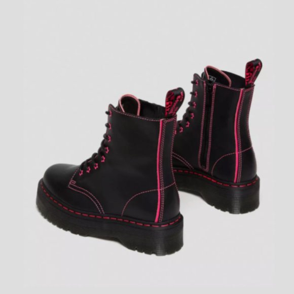 DR. MARTENS JADON II BOOT NEON STAR LEATHER PLATFORMS MSRP$250 RARE Clash Pink - Picture 6 of 12